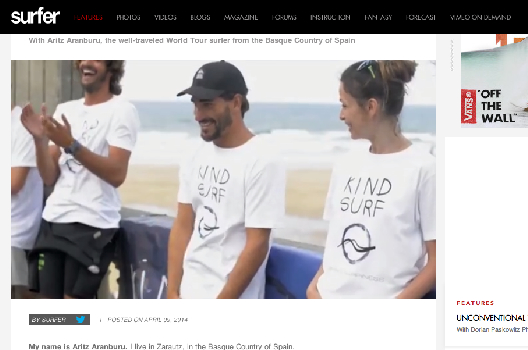 Entrevista a Aritz hablando de Kind Surf en SURFER mag